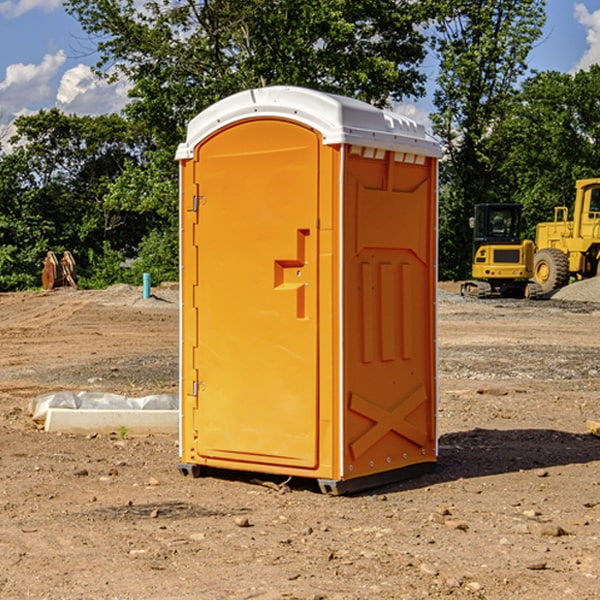 how often are the portable restrooms cleaned and serviced during a rental period in Cashion